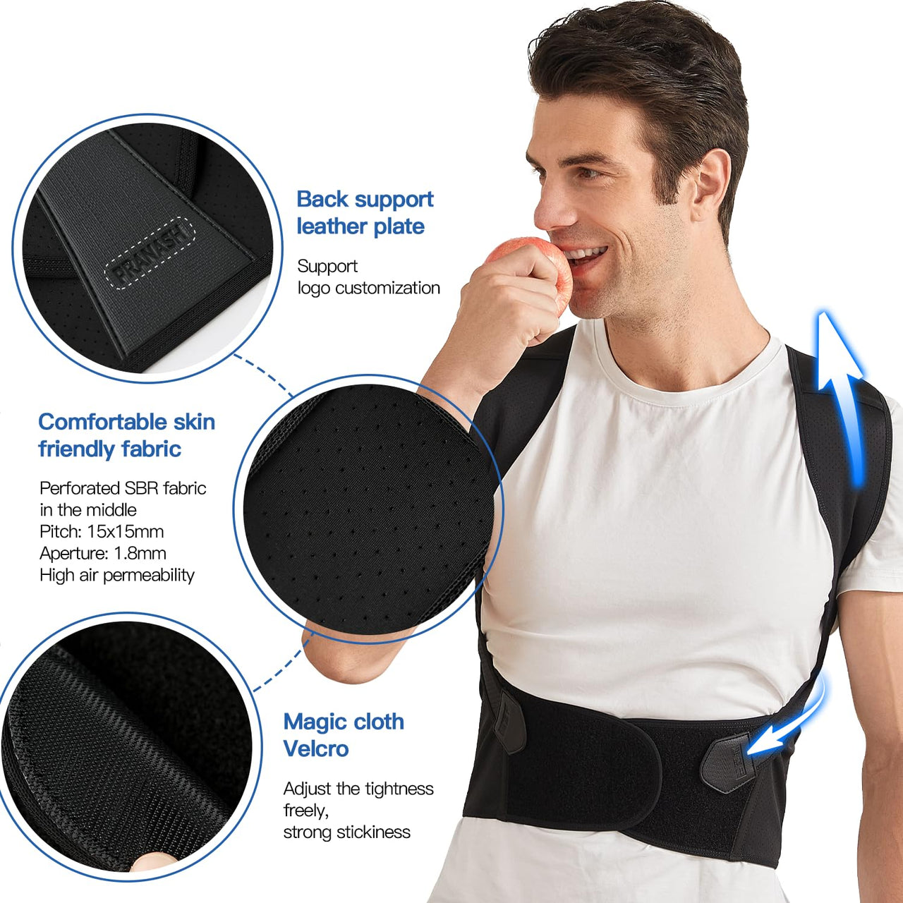 Adjustable Back Straightener Magnetic Posture Corrector Bra Neck Pain Relief  Lumbar Back Brace Corrector - China Shoulder Brace and Gym Equipment price