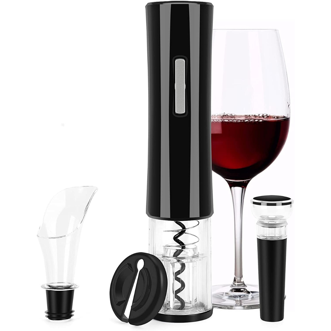 Automatic Electric Wine Bottle Corkscrew Opener with Foil Cutter, Rechargeable 