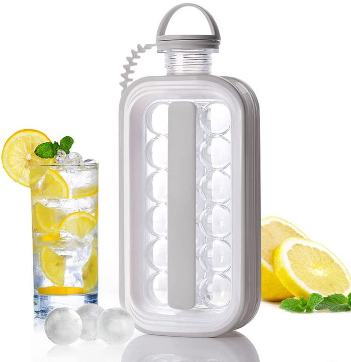 Portable Ice Ball Maker - 2-in-1 Cube Kettle And Bottle - Foldable