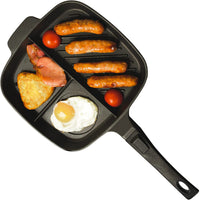 Thumbnail for Breakfast Pan Grill Pan 11 Inch Nonstick 3 Section Divided | Slicier