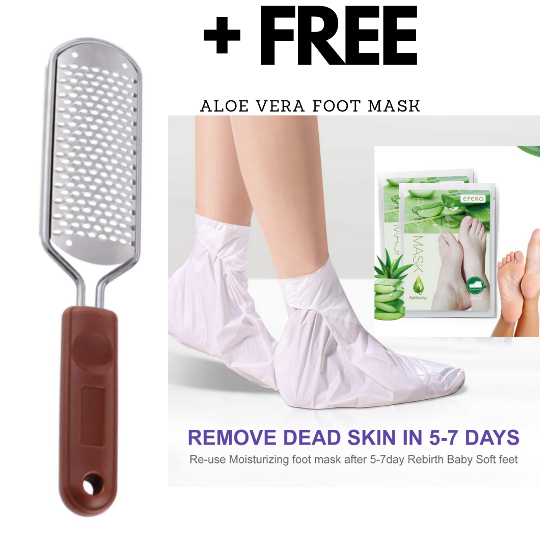 Foot File Pedicure + Aloe Vera Foot Mask