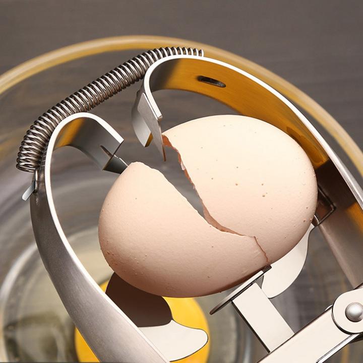 Stainless Steel Egg Separator Automatic Egg Cracker for Raw Egg 