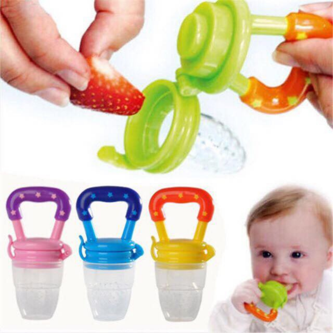 Food Feeder Baby Fruit Pacifier (3 Pcs) Silicone Pacifiers Spoon 