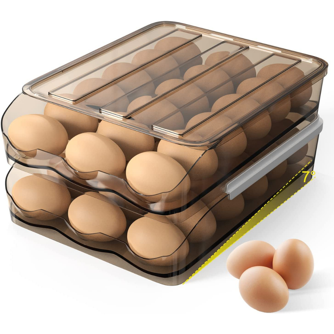Egg Holder for Refrigerator 2 Pack Egg Cooking Rings | Slicier