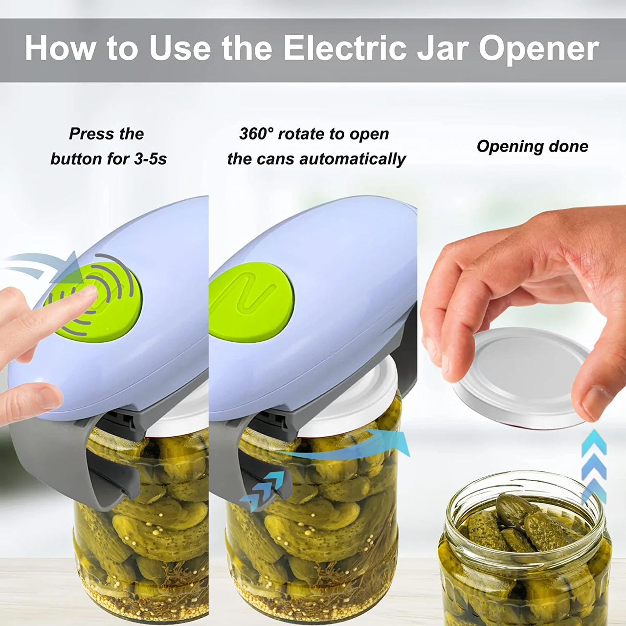 Electric Jar Opener for Weak Hands/Seniors with Arthritis Kitchen