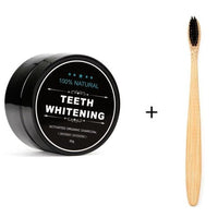 Thumbnail for 100% Organic Activated Charcoal Teeth Whitening Powder Bamboo Toothbrush
