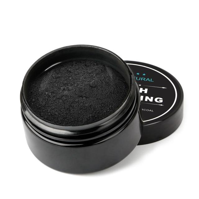 100% Organic Activated Charcoal Teeth Whitening Powder Bamboo Toothbrush